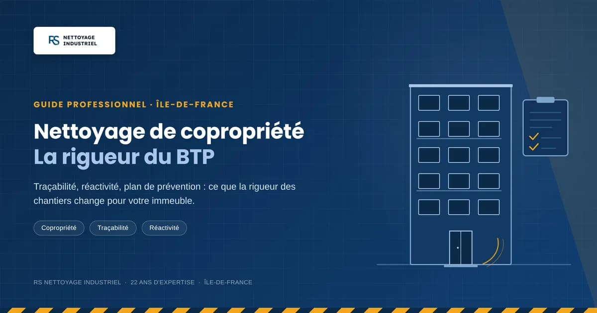 Nettoyage de copropriété : la rigueur du BTP
